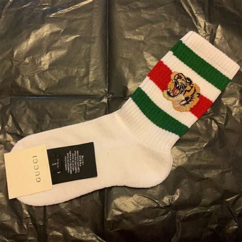 fake gucci black tiger socks|gucci over knee socks.